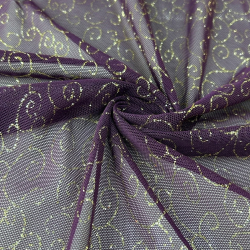 Сетка-стрейч с глиттером фиолет